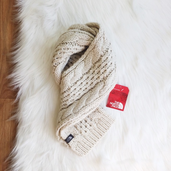 cream cable knit scarf